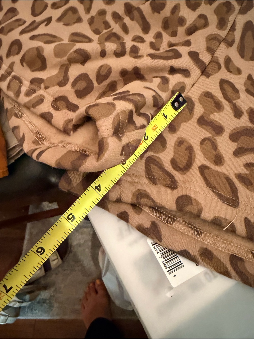 Leopard Print Athletic Shorts - Brown - Picture 3 of 5